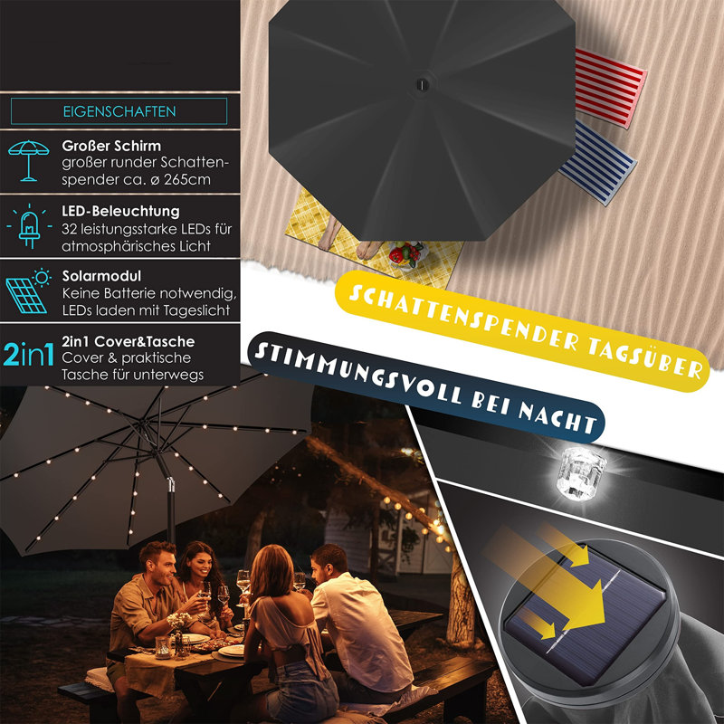 265cm Market Parasol