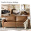 Alpha 200cm W Mid-Century Faux Leather 2 Seater Sofa With Solid Wood Legs-128778711