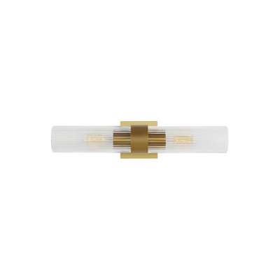 2-Light Dimmable Steel Bath Sconce