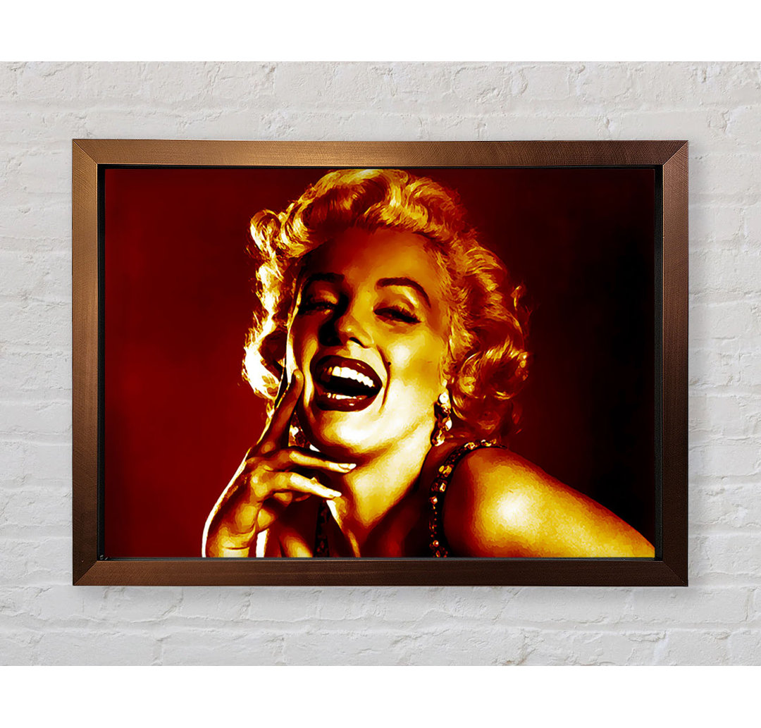 Marilyn Monroe Gold gerahmter Druck