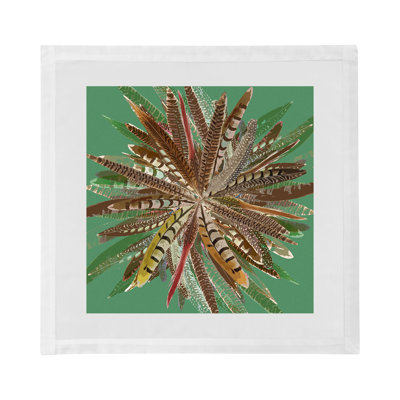 Pheasant Feathers Cotton Sateen Dinner Napkins