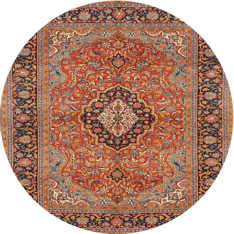 Oriental Indoor Rug, Round 5'
