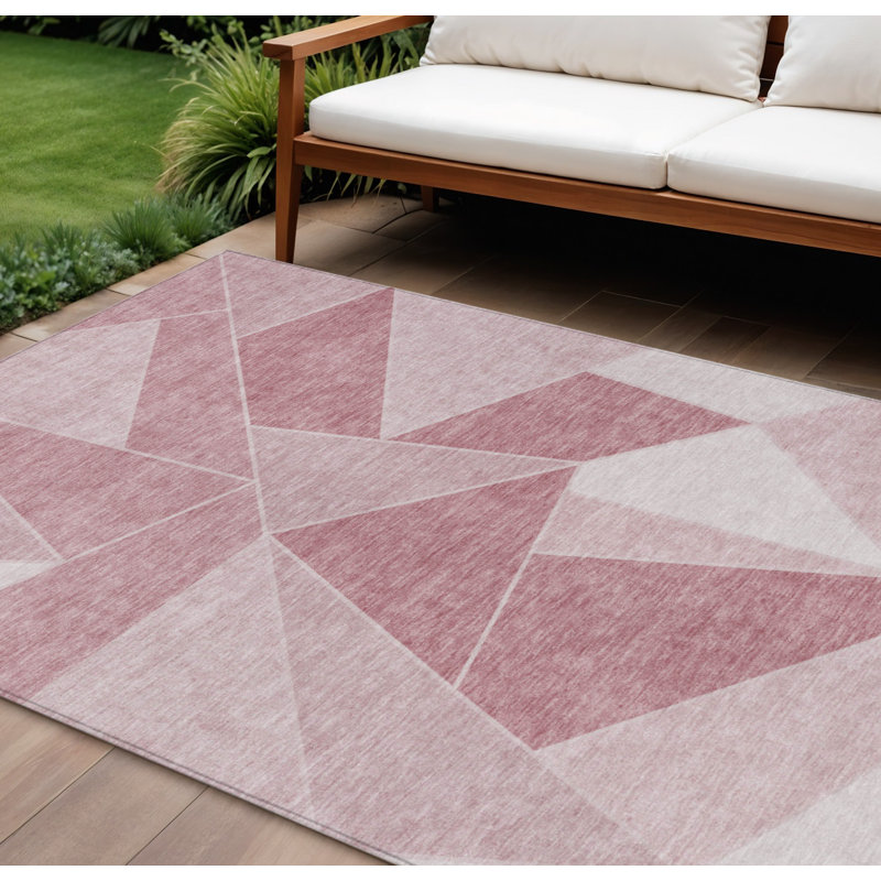Tapis intérieur lavable à motif géométrique 9 pi x 12 pi ivoire