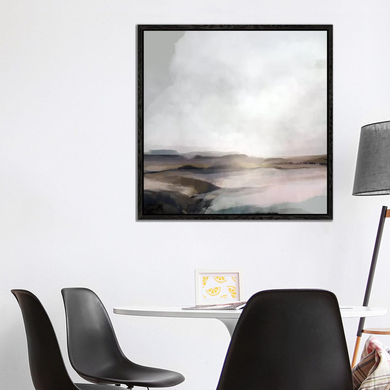 Shore 1 Piece Wall Art on Canvas, 93.98cm H x 93.98cm W x 3.81cm D, Black Framed