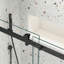 Porte de douche en verre, porte coulissante, verre trempé 5/16 po et fini noir mat 4874