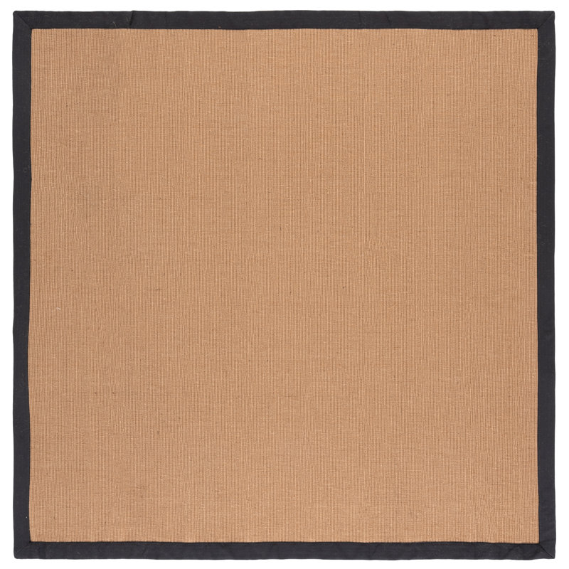 Natural Fiber 194 Flatweave 85% Jute; 10% Latex; 5% Cotton No Pattern Rug, Square 6'
