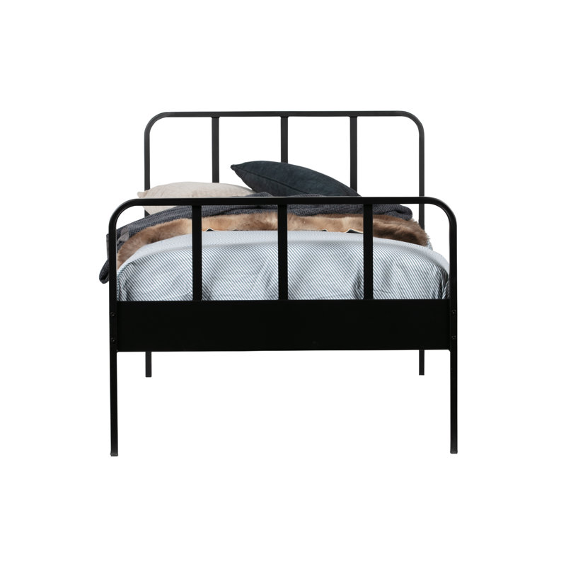 Runyan Solid Wood Bed, Black