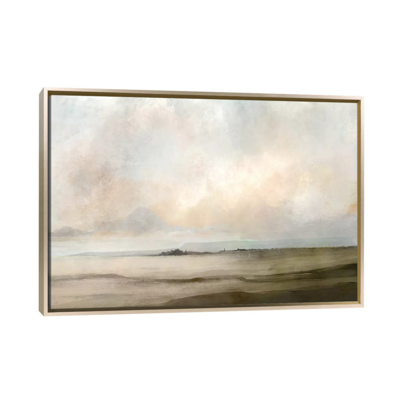 "Topsham" par Dan Hobday, reproduction d'art sur toile tendue, 40" H x 60" W, Impression encadrée, Champagne