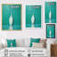 Tenpin turquoise sur toile-449071612-449071614