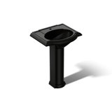 Devonshire Ceramic 25" Pedestal Bathroom Sink with Overflow
