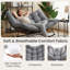 Chaise berçante en rotin pour 2 personnes