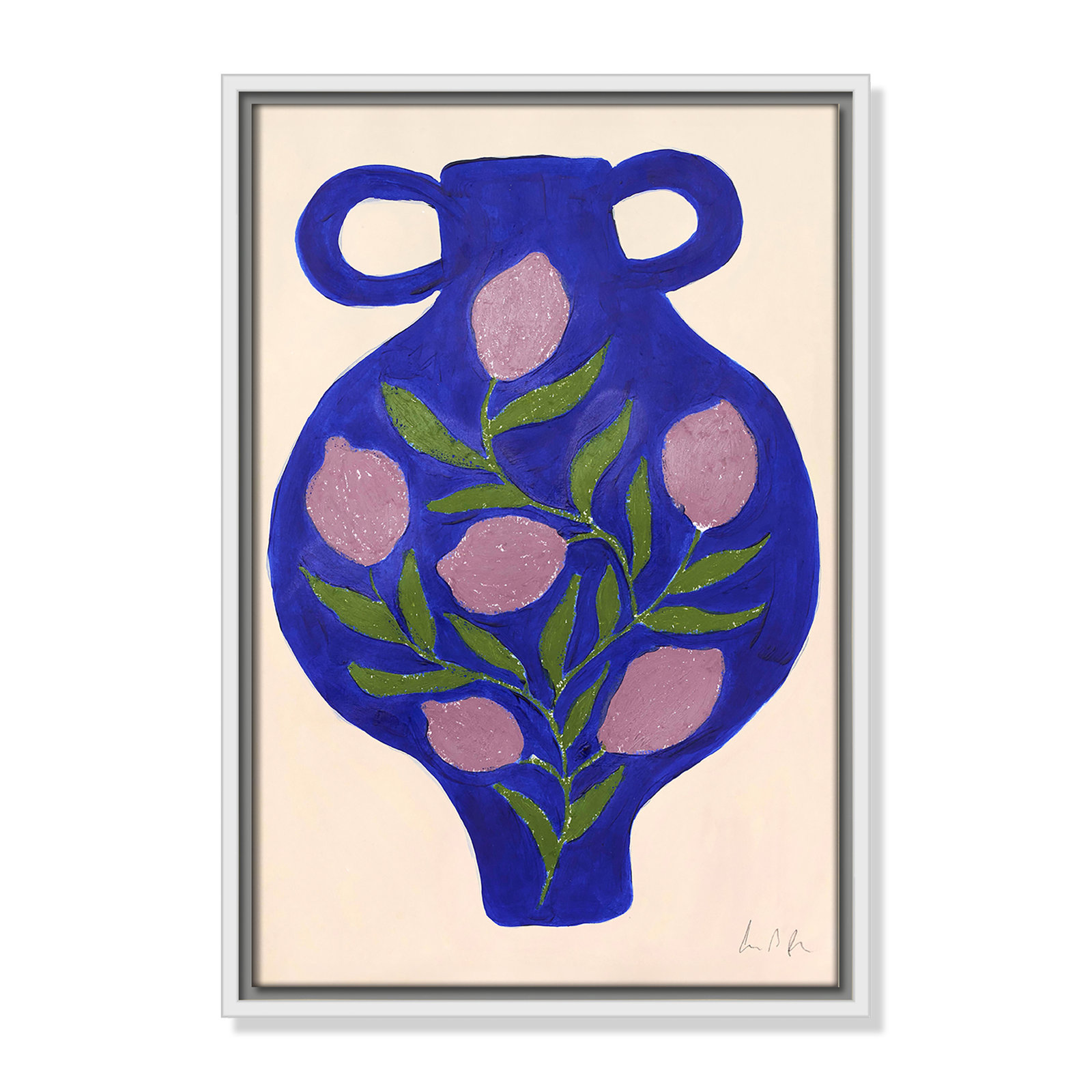 Vase No. 03 Print by Camilla Bergqvist, 19.5" H x 13.5" W, White