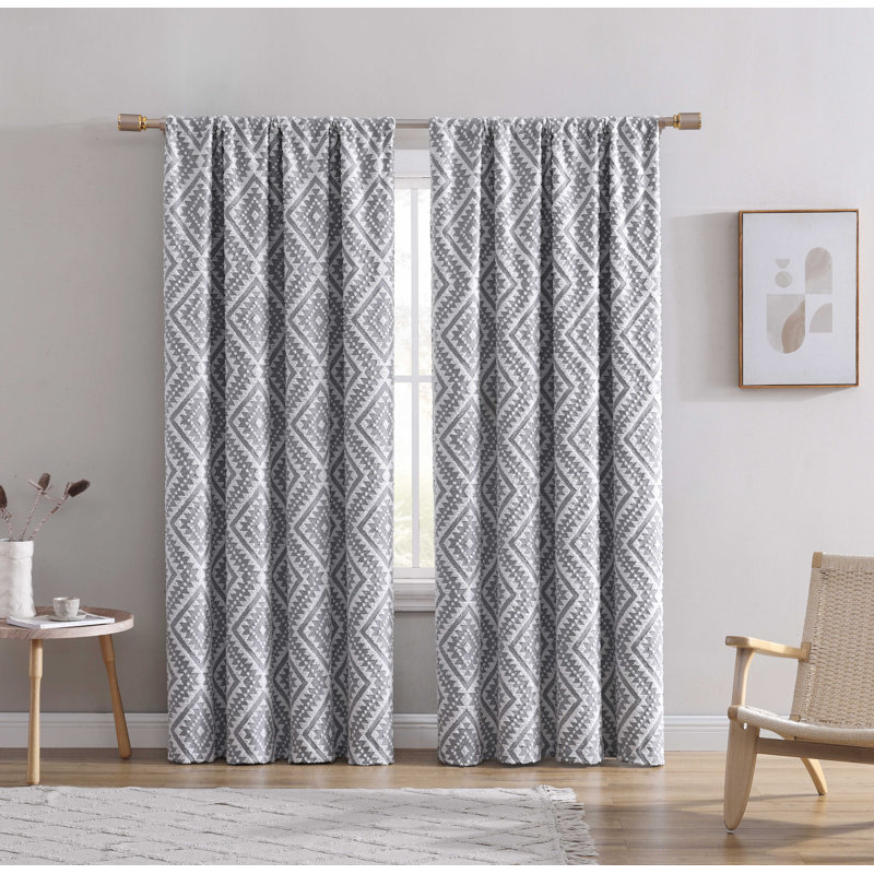 Panneau de fenêtre simple occultant avec passe-tringle Swift Home, Gris, L 54 po x L 63 po