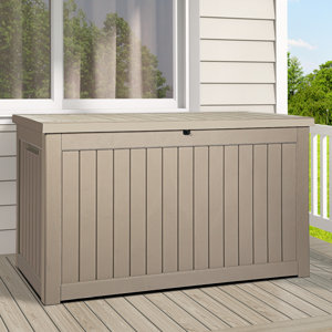 edrosie inc 233 gallons water resistant resin lockable deck box