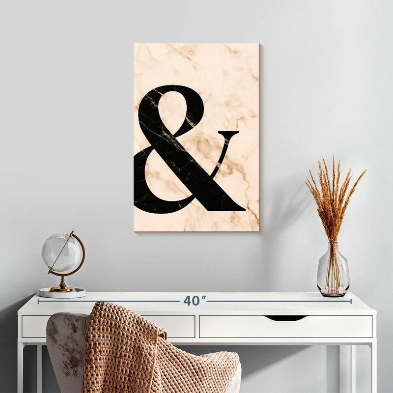 Typographie esperluette, H 24 po x l 16 po