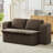 74.8" Upholstered Convertible Futon Sofa Bed, Compression Floor Sleeper Loveseat Couch-439293104
