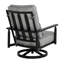 Chaise berçante pivotante à dossier haut Holland avec coussin décoratif Holland