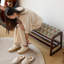 Banc de rangement rembourré pour chaussures