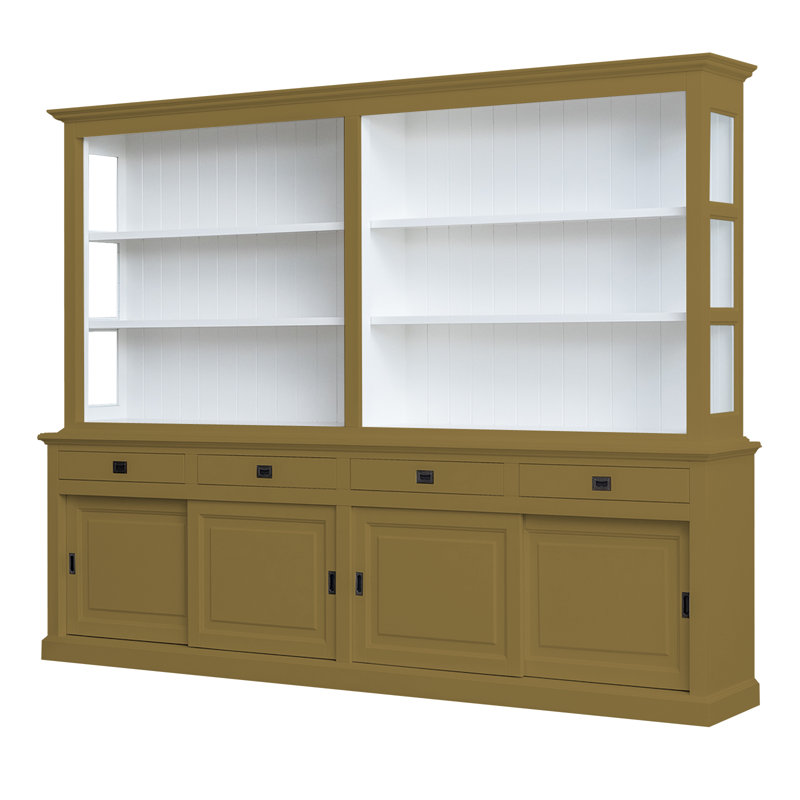 Bush Display Cabinet, Green/Brown 