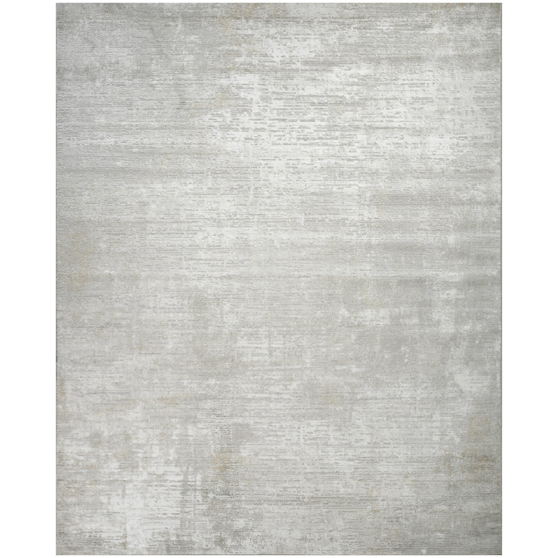 Lafever 7'10" x 9'10" Grey Modern Indoor Rug, Rectangle 7'10" x 9'10"