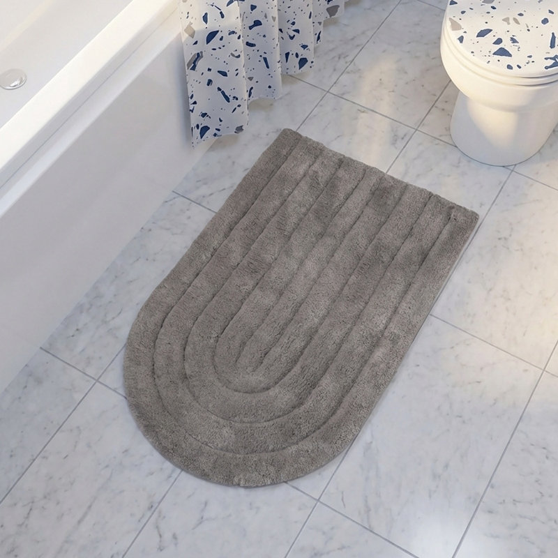 Non-Slip Bath Rug, Grey