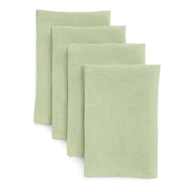 100% Pure Linen Dinner Napkins - Fete, Sage Green