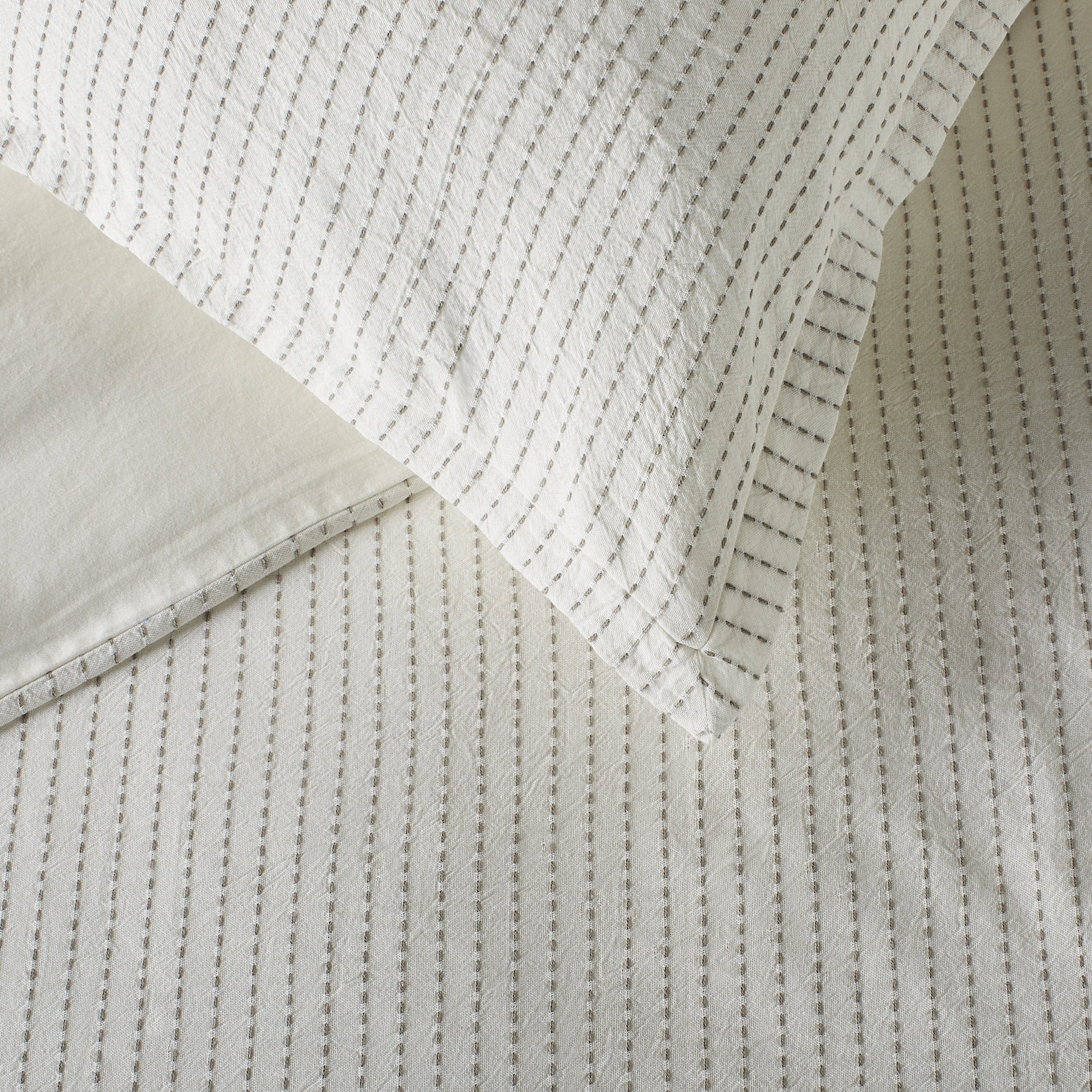Tasmin 100% Cotton Duvet Cover, Ivory, Queen Duvet Cover