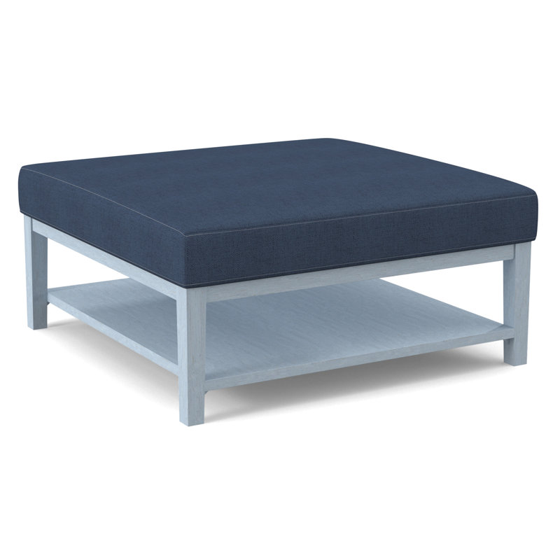 Repose-pieds Hammond avec rangement, Lapis écossais 0126-63, Finition verre de mer