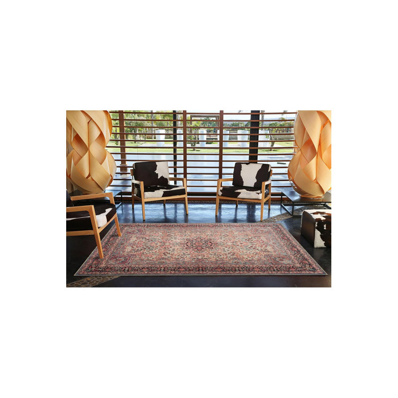 Tapis décoratif à motif géométrique moderne à motif de losanges lavable à la machine, Sous-tapis carré 3 pi 3 po inclus