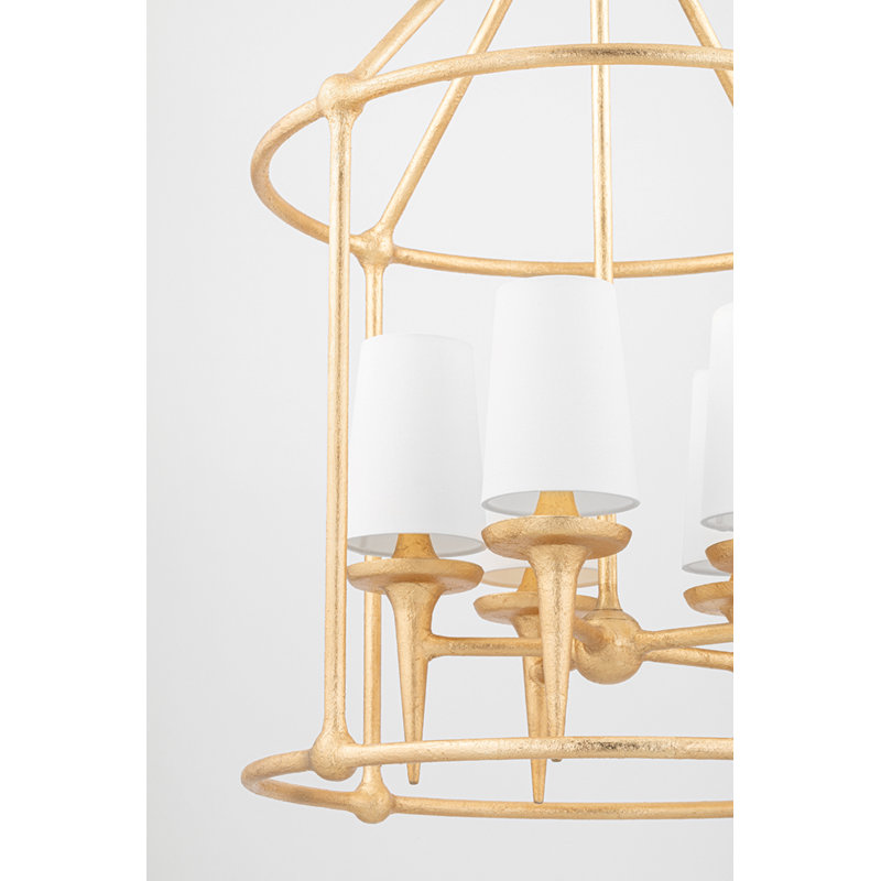 Torch 5 - Light Chandelier, Gold Leaf