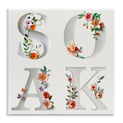 Plaque murale florale pour salle de bain, design par Susan Arnot