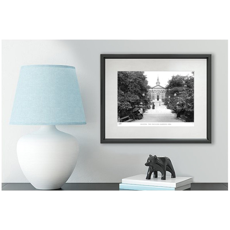 Buxton, The Pavilion Gardens 1886 - Single Picture Frame Print, 40cm H x 50cm W x 2.3cm D