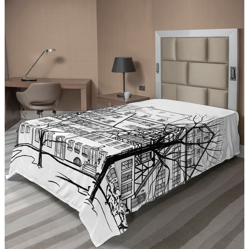 Drap-housse Ambesonne, Drap plat pour lit simple