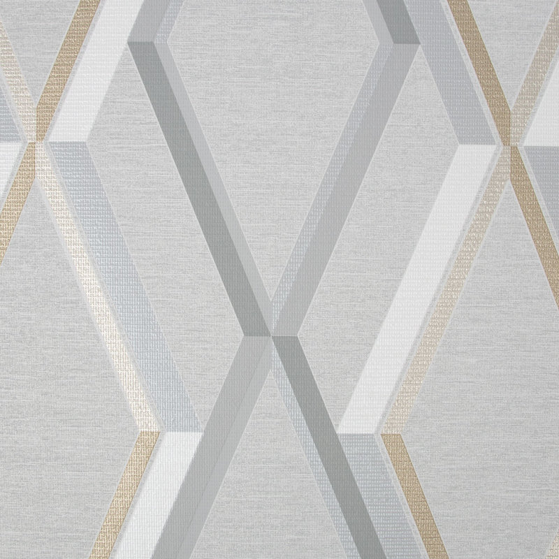 Superfresco Easy Prestige Geometric Wallpaper, Grey 