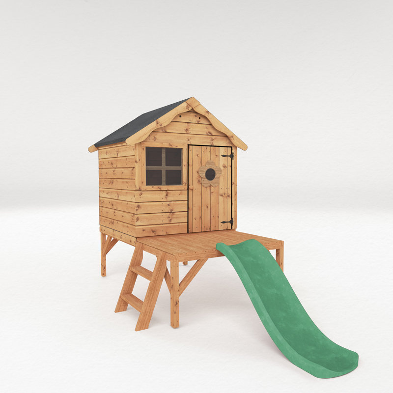 Mercia Snug Playhouse with Tower & Slide, No