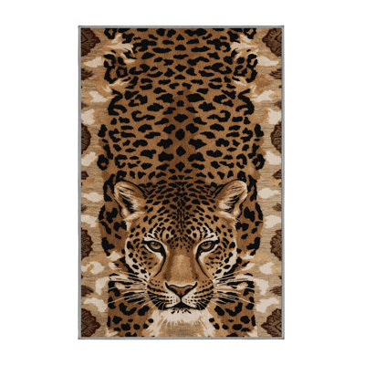  Tapis léopard lavable