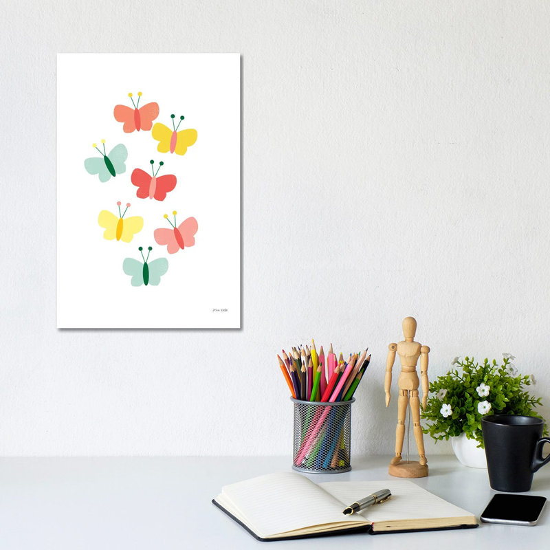 Butterfly Friends - Wrapped Canvas Print, 20.32 cm H x 30.48 cm W