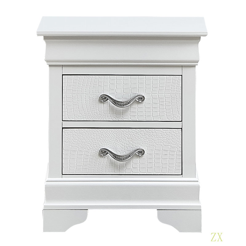 Table de chevet transitionnelle élégante, Grey