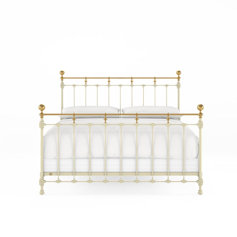152 Excelsior Bed | Complete Standard, California King, French Vanilla/Antique Gold