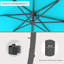 Parasol en porte-à-faux Ebonique 11 pi Deluxe avec base incluse-673890315