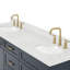 Meuble-lavabo double autoportant 66 po avec plateau en quartz Abell-94003776