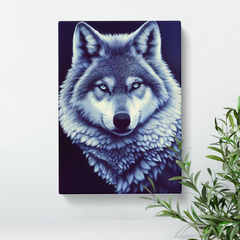 Mesmerising Wolf - Wrapped Canvas, 50cm H x 35cm W x 3cm D