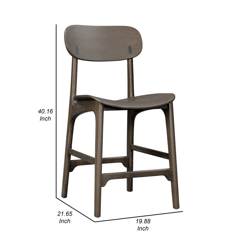 Tabouret Luzmarie, Gris foncé, Tabouret de comptoir (siège d’une hauteur de 24