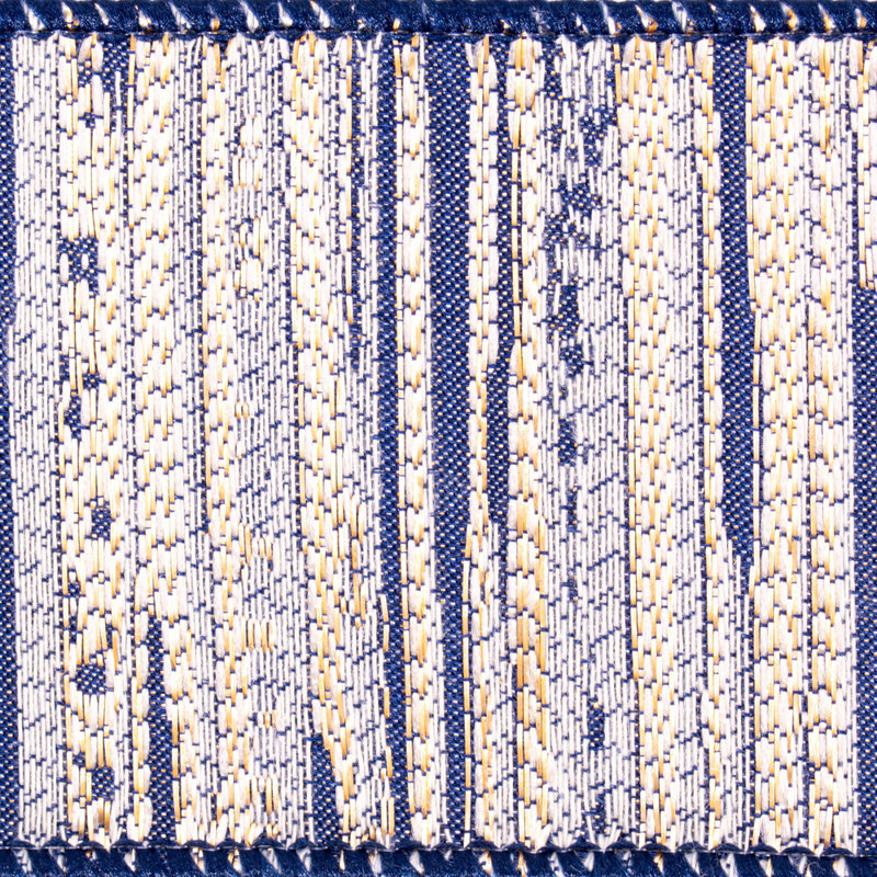 Ruban à rayures bleu marine, crème et champagne 2,5 "x 10 verges The Holiday Aisle®