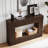 55" Modern Slatted Console Table, Narrow Entryway Table For Living Room Or Hallway-2046031261