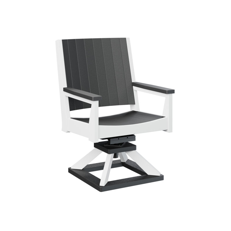 Chaise berçante pivotante avec plateau Shahat, Noir