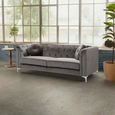 Colmar Velvet 3 Piece Living Room Set