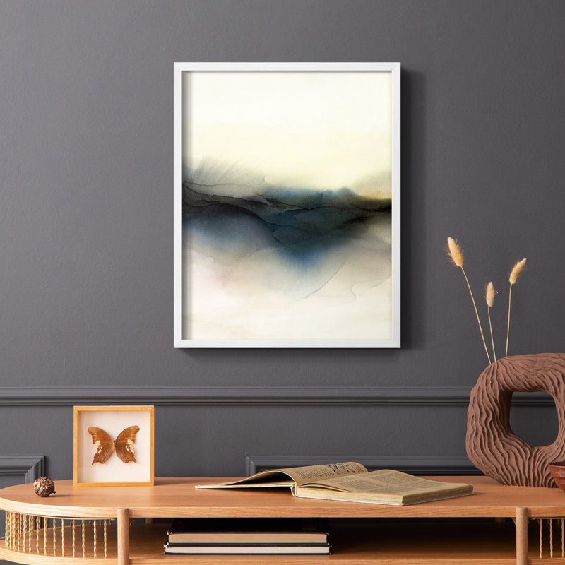Continuum I  Framed Print - Solid Wood, White, 10" H x 8" W