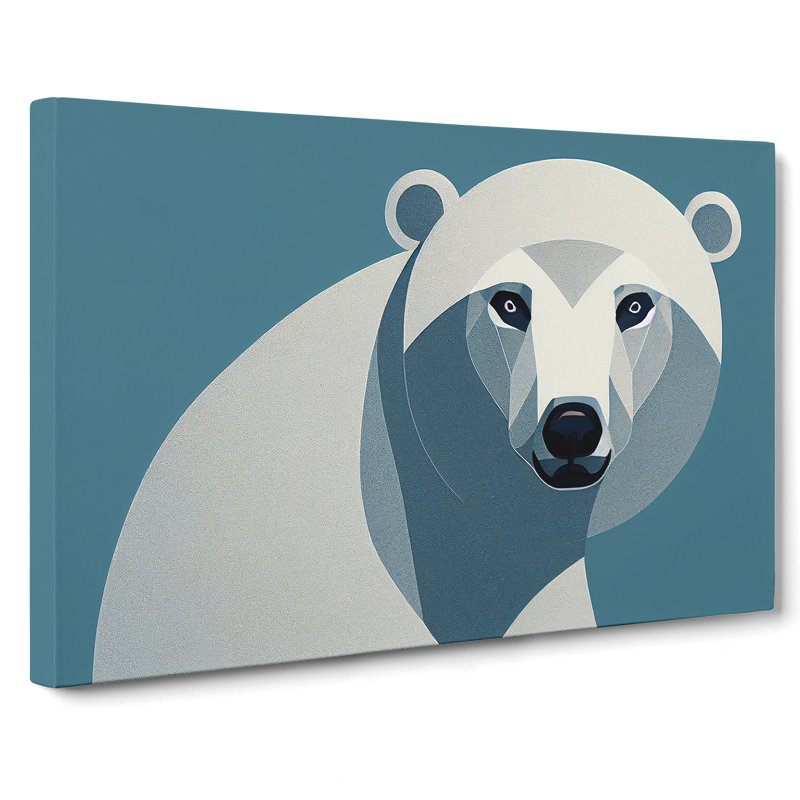An Awesome Polar Bear - Wrapped Canvas, 35cm H x 50cm W x 3cm D