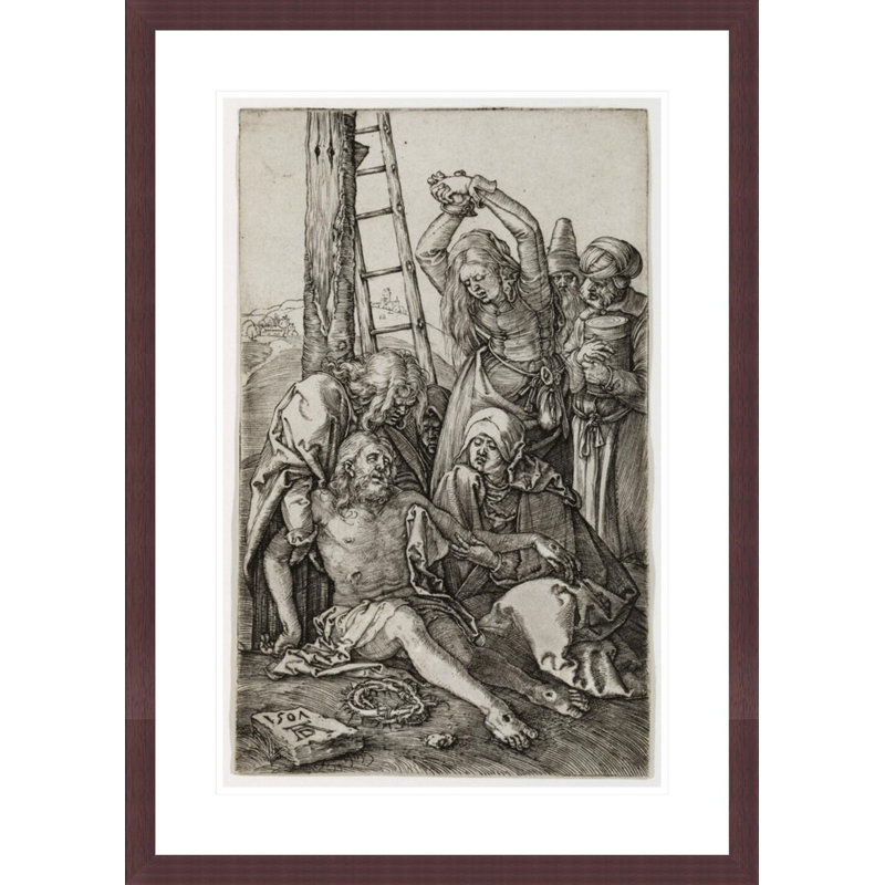 «The Lamentation» par Albrecht Dürer, impression giclée sur cadre, H 29,5 po x l 21,13 po